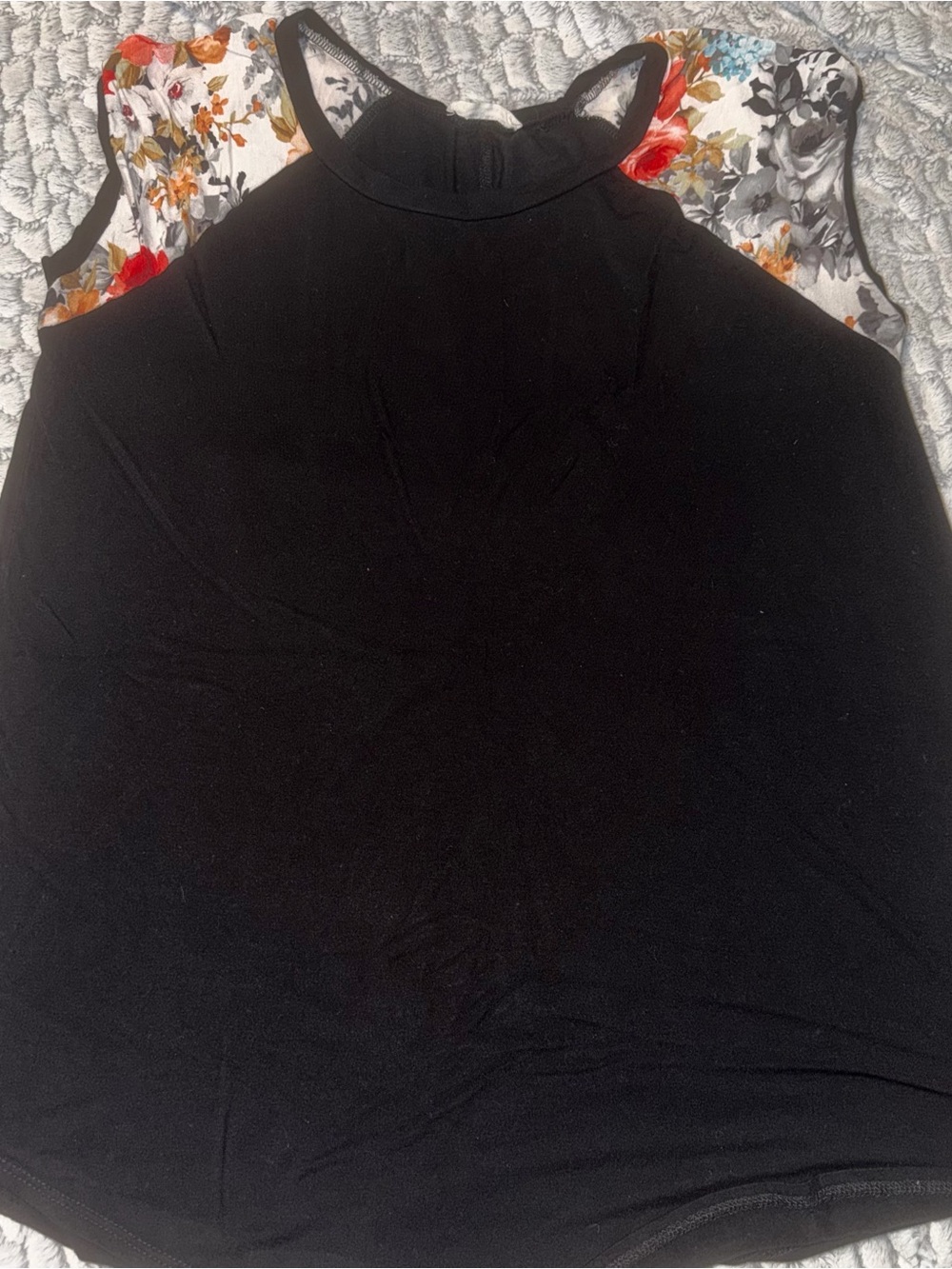 a.gain Black Tee with Crew Neck